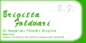 brigitta foldvari business card