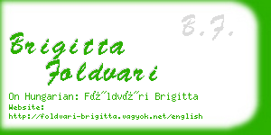 brigitta foldvari business card